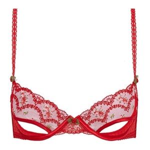For Love & Lemons red lace bra - NWT